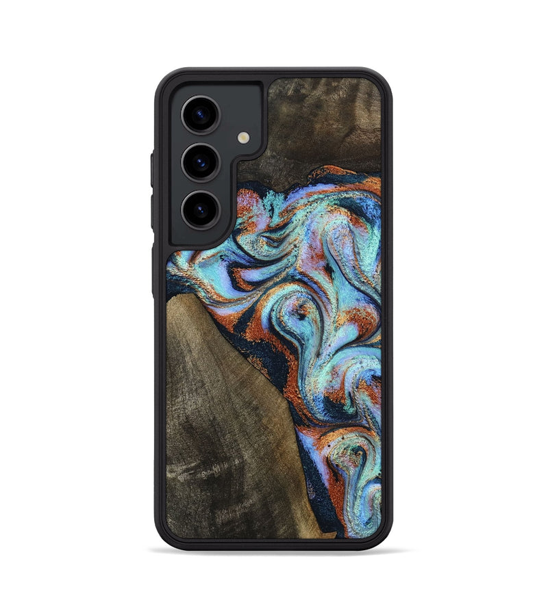 Galaxy S24 Wood Phone Case - Wylder (Teal & Gold, 801644)
