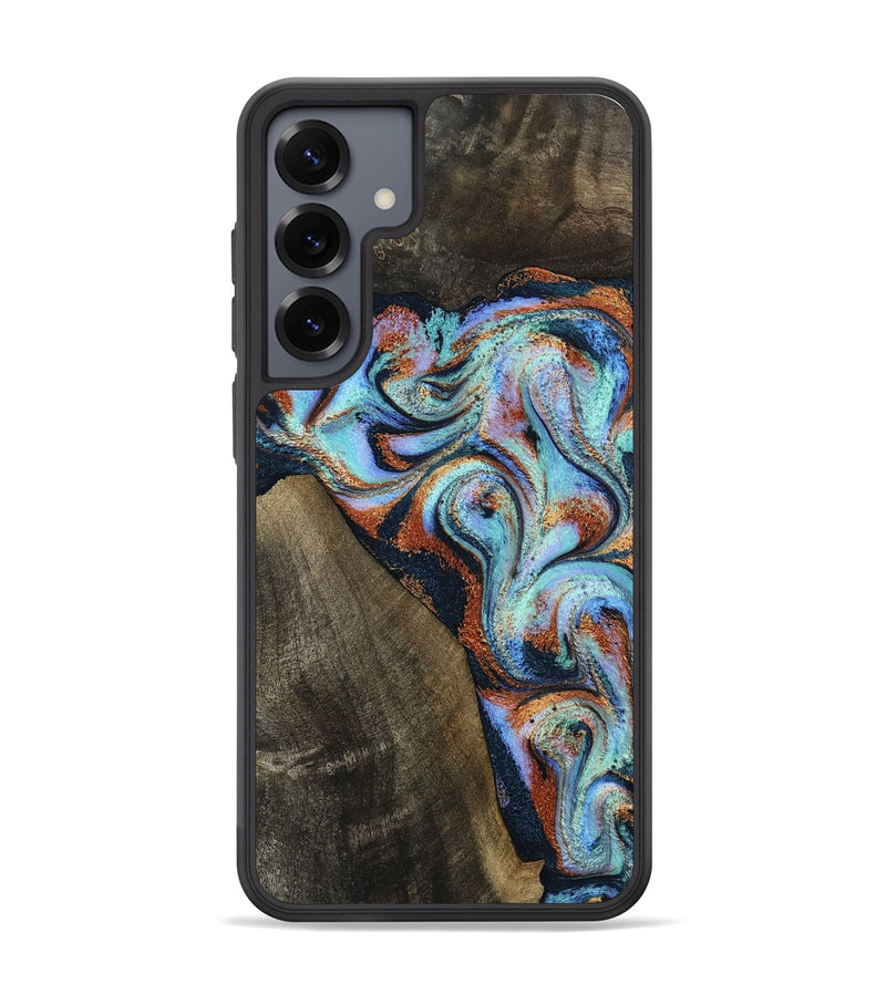 Galaxy S25 Plus Wood Phone Case - Wylder (Teal & Gold, 801644)