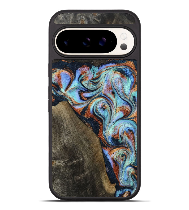 Pixel 9 Pro XL Wood Phone Case - Wylder (Teal & Gold, 801644)