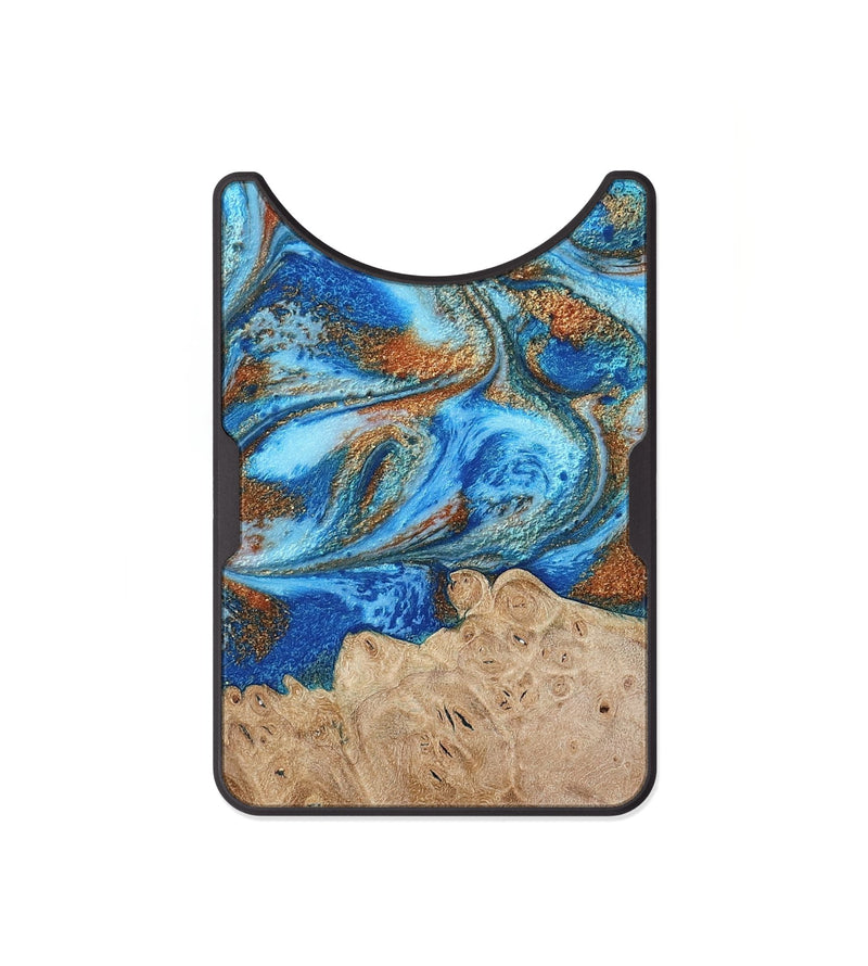 Alloy Wood Wallet - Benson (Teal & Gold, 801645)