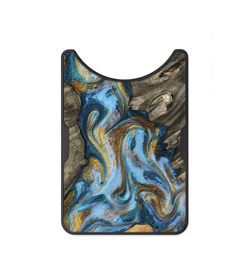 Alloy Wood Wallet - Jarred (Teal & Gold, 801647)