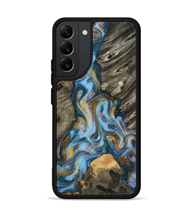 Galaxy S22 Plus Wood Phone Case - Jarred (Teal & Gold, 801647)