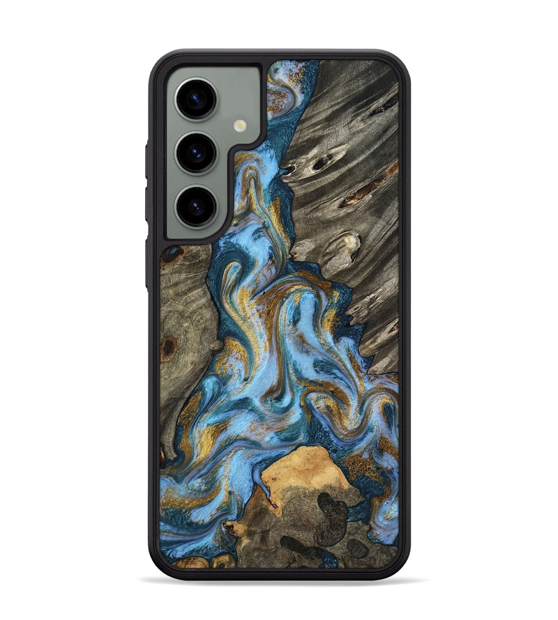 Galaxy S24 Plus Wood Phone Case - Jarred (Teal & Gold, 801647)