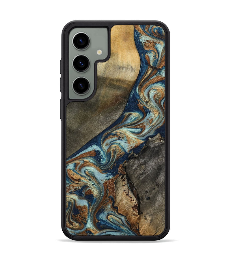 Galaxy S24 Plus Wood Phone Case - Karon (Teal & Gold, 801649)