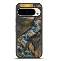 Pixel 10 Pro XL Wood Phone Case - Karon (Teal & Gold, 801649)