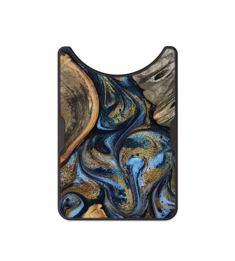 Alloy Wood Wallet - Kairi (Teal & Gold, 801650)
