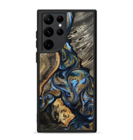 Galaxy S22 Ultra Wood Phone Case - Kairi (Teal & Gold, 801650)