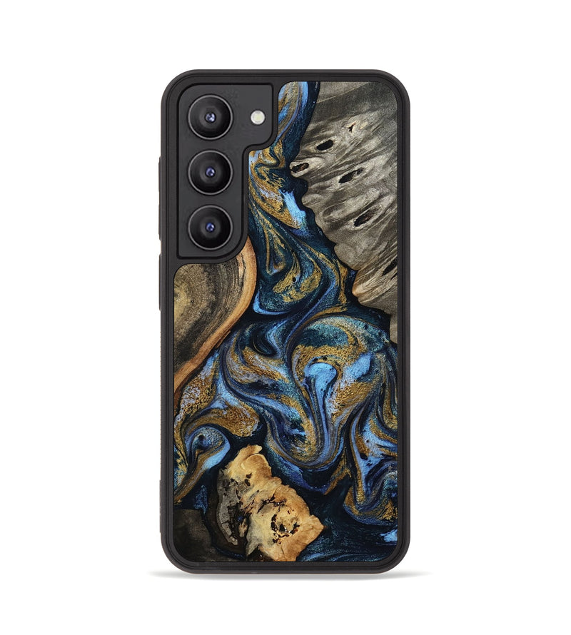 Galaxy S23 Wood Phone Case - Kairi (Teal & Gold, 801650)