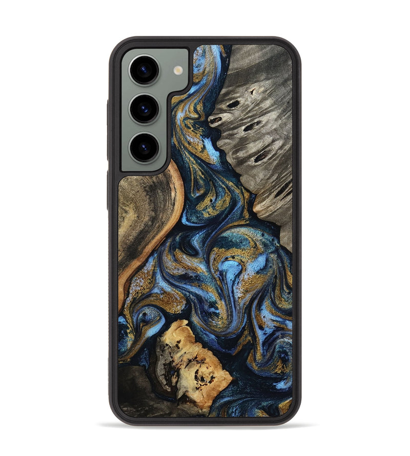Galaxy S23 Plus Wood Phone Case - Kairi (Teal & Gold, 801650)