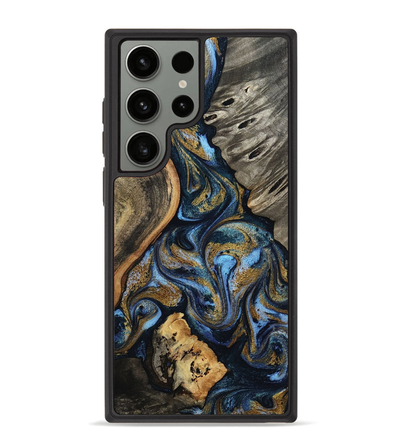 Galaxy S23 Ultra Wood Phone Case - Kairi (Teal & Gold, 801650)