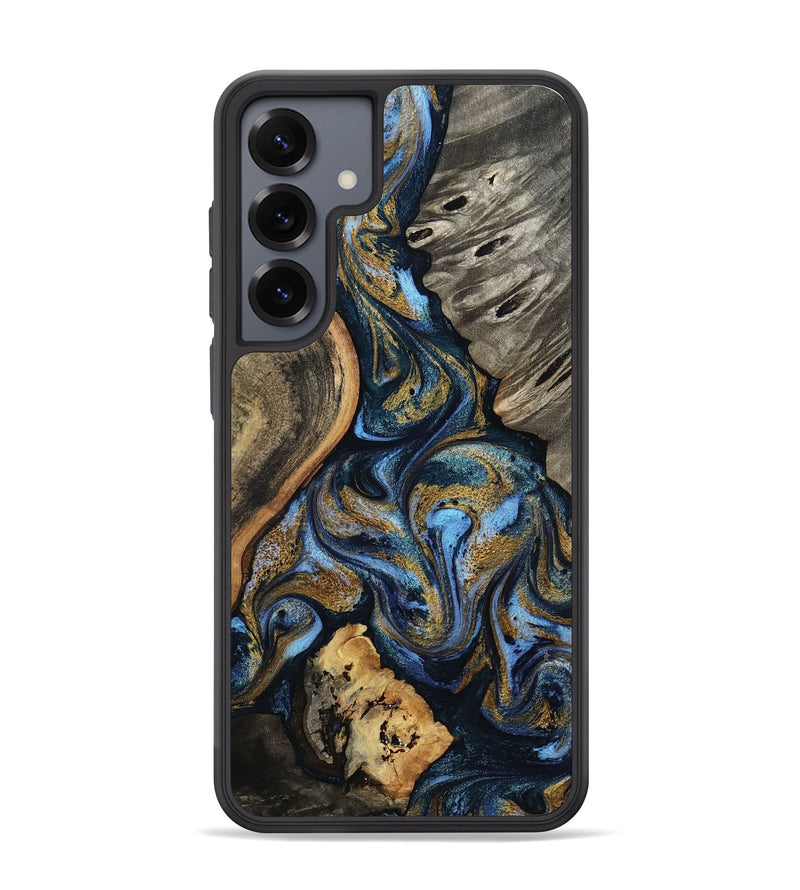 Galaxy S25 Plus Wood Phone Case - Kairi (Teal & Gold, 801650)