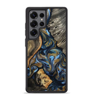 Galaxy S25 Ultra Wood Phone Case - Kairi (Teal & Gold, 801650)