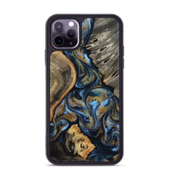 iPhone 11 Pro Max Wood Phone Case - Kairi (Teal & Gold, 801650)