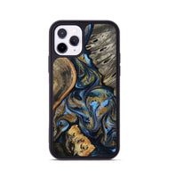 iPhone 11 Pro Wood Phone Case - Kairi (Teal & Gold, 801650)