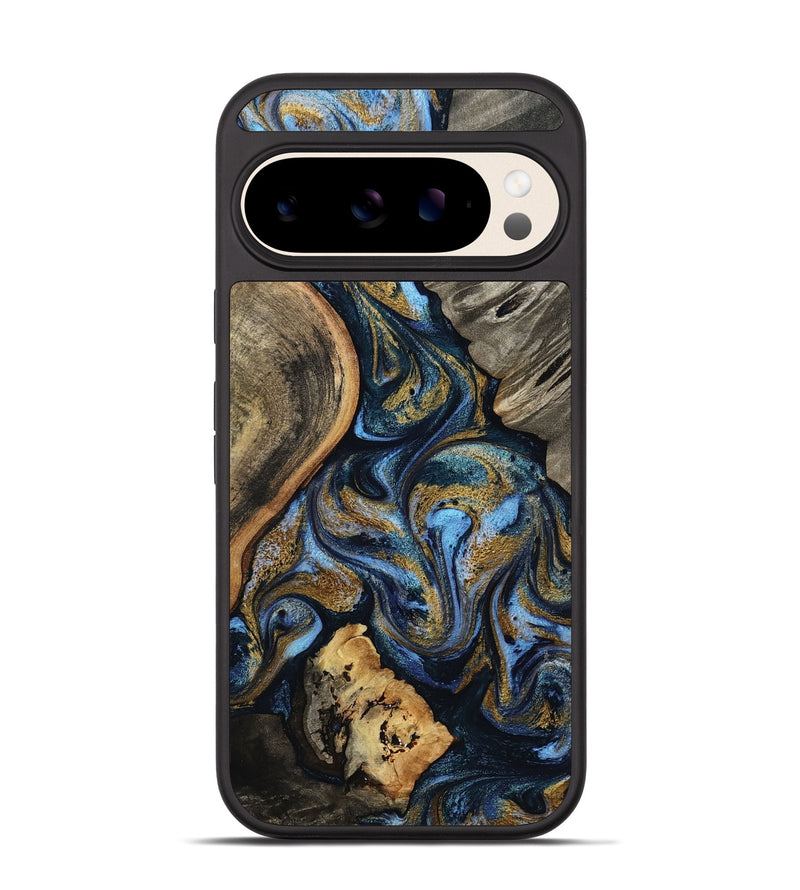 Pixel 10 Wood Phone Case - Kairi (Teal & Gold, 801650)