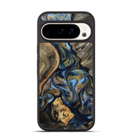 Pixel 9 Pro Wood Phone Case - Kairi (Teal & Gold, 801650)