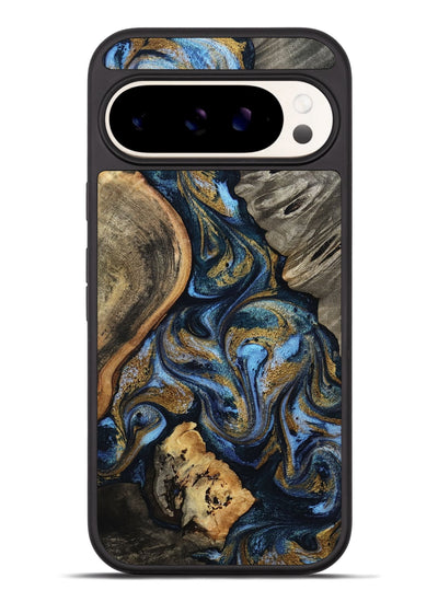 Pixel 9 Pro XL Wood Phone Case - Kairi (Teal & Gold, 801650)