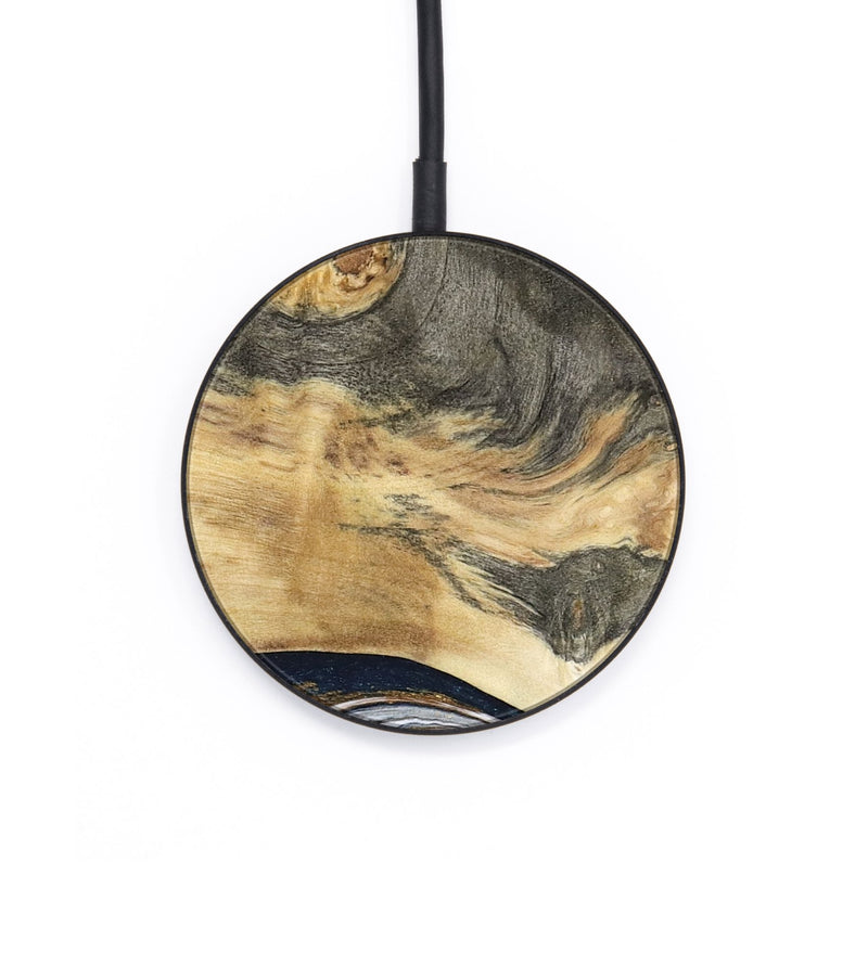 Circle Wood Wireless Charger - Amias (Black & White, 801651)