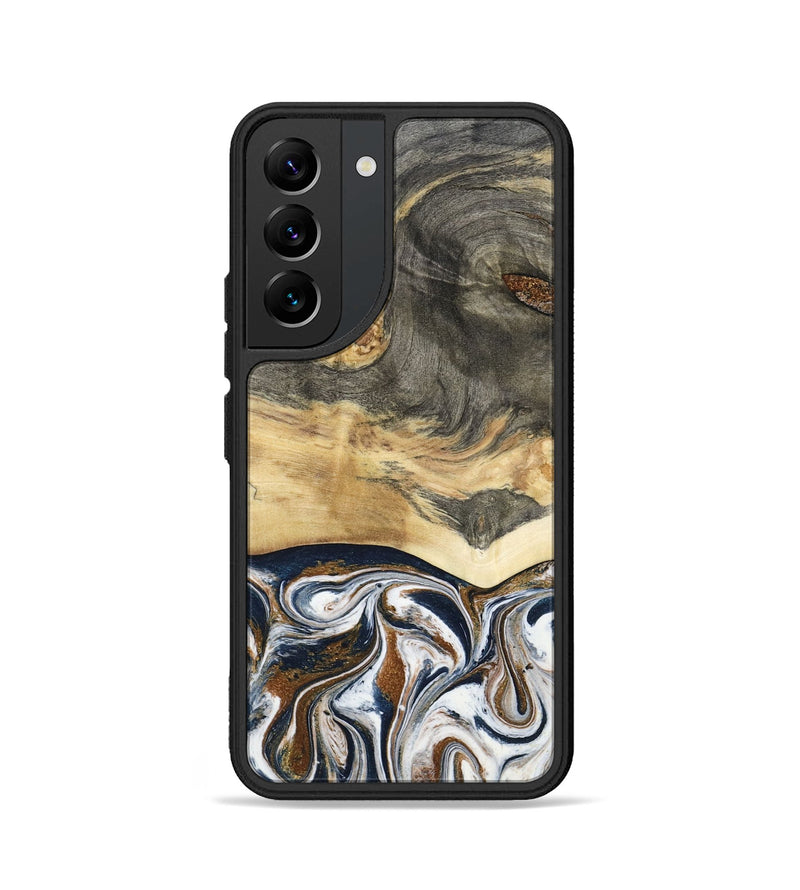 Galaxy S22 Wood Phone Case - Amias (Black & White, 801651)