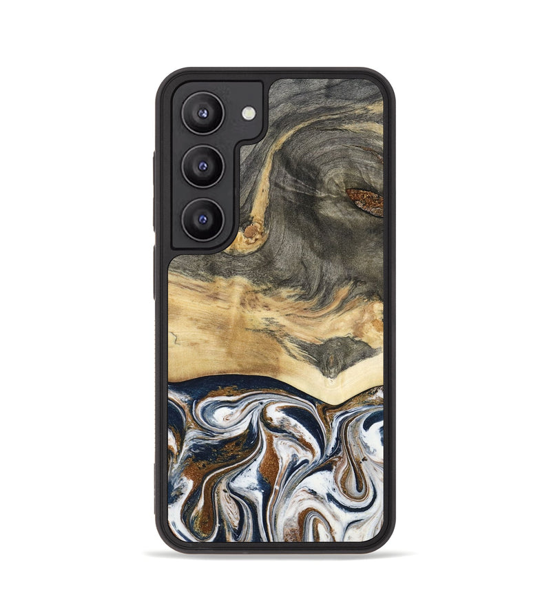 Galaxy S23 Wood Phone Case - Amias (Black & White, 801651)
