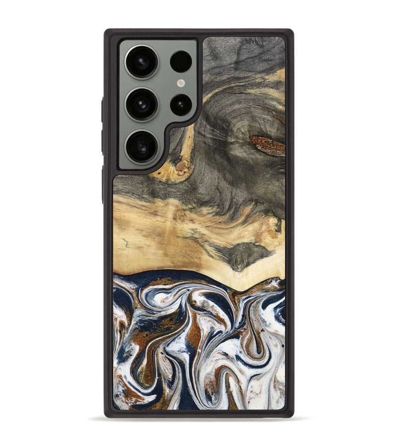 Galaxy S23 Ultra Wood Phone Case - Amias (Black & White, 801651)