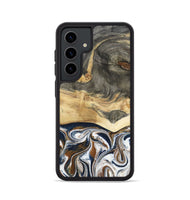 Galaxy S24 Wood Phone Case - Amias (Black & White, 801651)