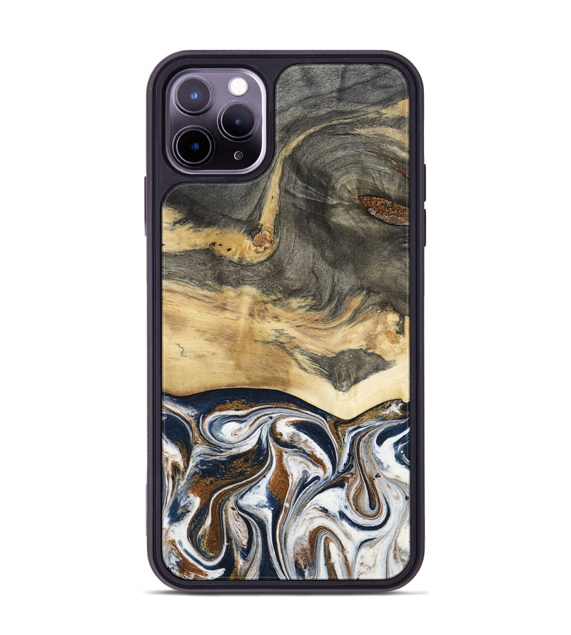 iPhone 11 Pro Max Wood Phone Case - Amias (Black & White, 801651)