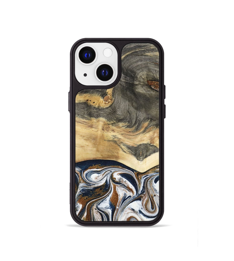 iPhone 13 mini Wood Phone Case - Amias (Black & White, 801651)