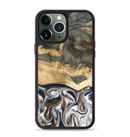 iPhone 13 Pro Max Wood Phone Case - Amias (Black & White, 801651)