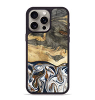 iPhone 15 Pro Max Wood Phone Case - Amias (Black & White, 801651)