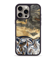 iPhone 16 Pro Max Wood Phone Case - Amias (Black & White, 801651)