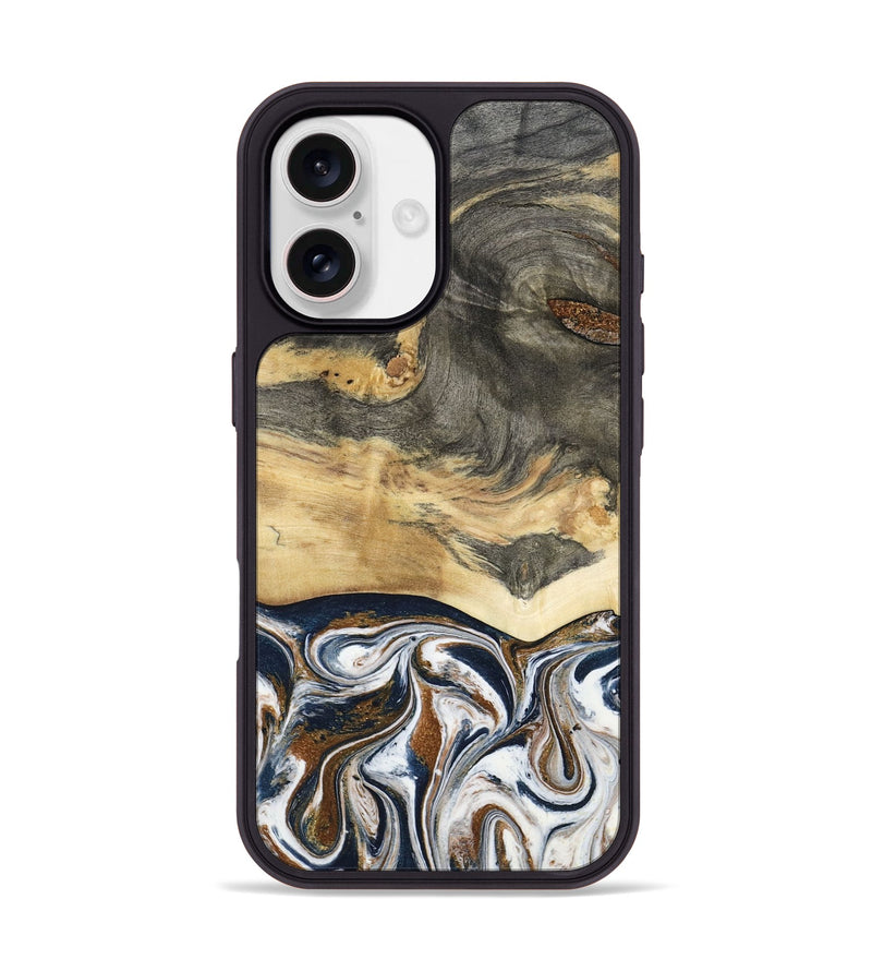 iPhone 17 Wood Phone Case - Amias (Black & White, 801651)