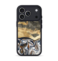 iPhone 17 Pro Wood Phone Case - Amias (Black & White, 801651)