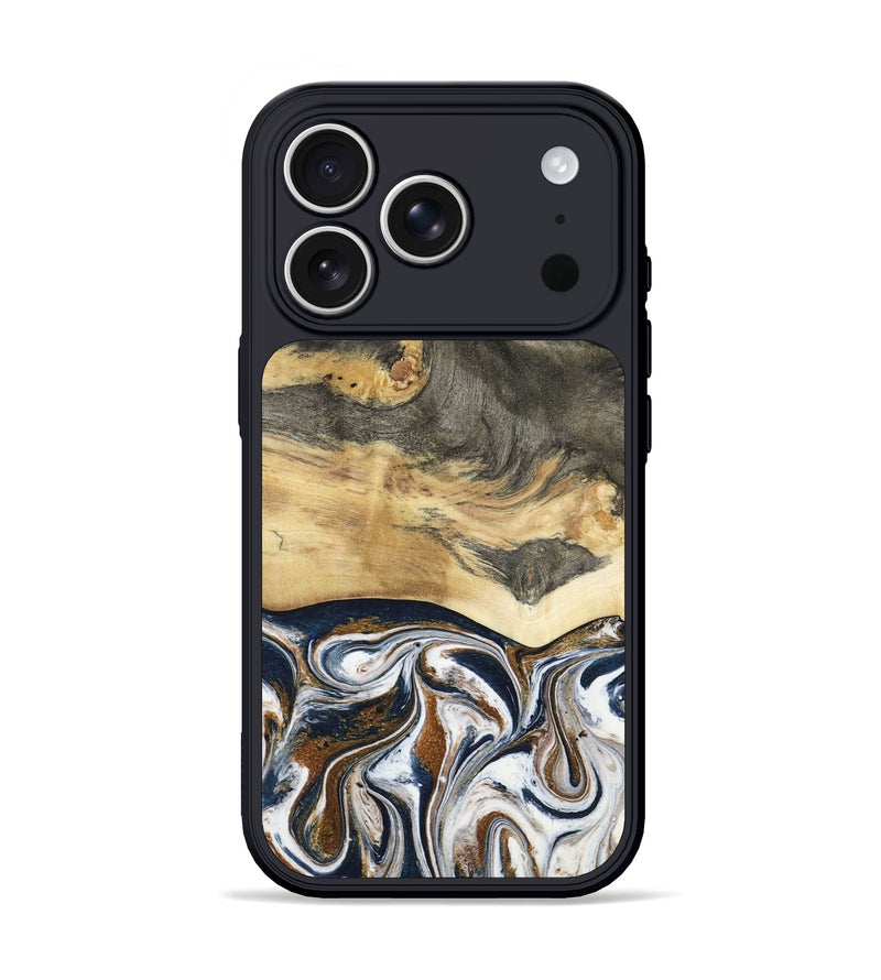iPhone 17 Pro Wood Phone Case - Amias (Black & White, 801651)