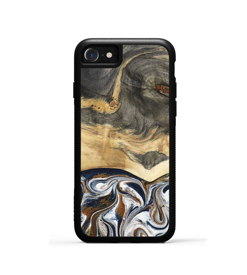 iPhone SE Wood Phone Case - Amias (Black & White, 801651)
