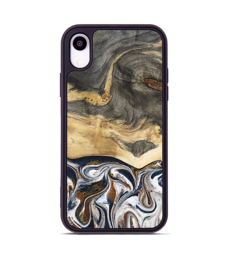 iPhone Xr Wood Phone Case - Amias (Black & White, 801651)