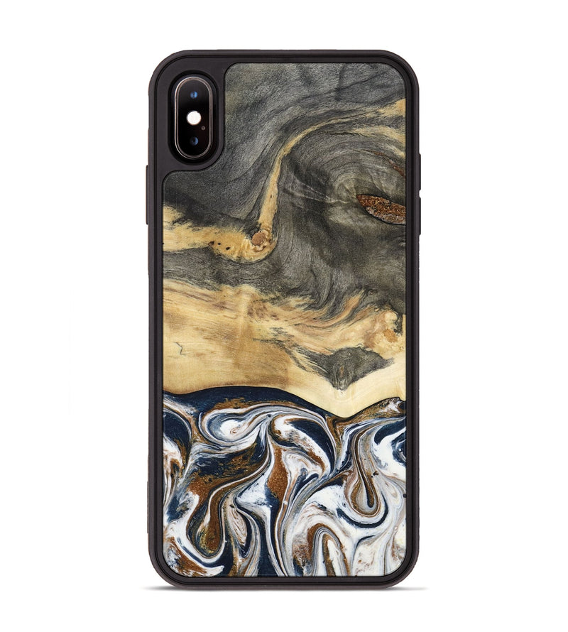iPhone Xs Max Wood Phone Case - Amias (Black & White, 801651)