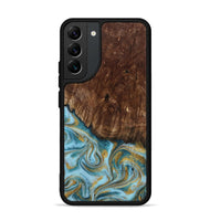 Galaxy S22 Plus Wood Phone Case - Tonya (Teal & Gold, 801652)