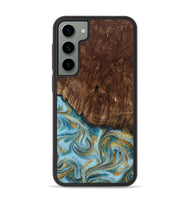 Galaxy S23 Plus Wood Phone Case - Tonya (Teal & Gold, 801652)