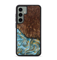 Galaxy S24 Plus Wood Phone Case - Tonya (Teal & Gold, 801652)
