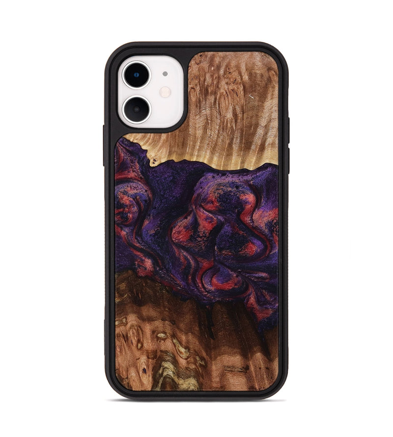iPhone 11 Wood Phone Case - Jacklyn (Red, 801653)