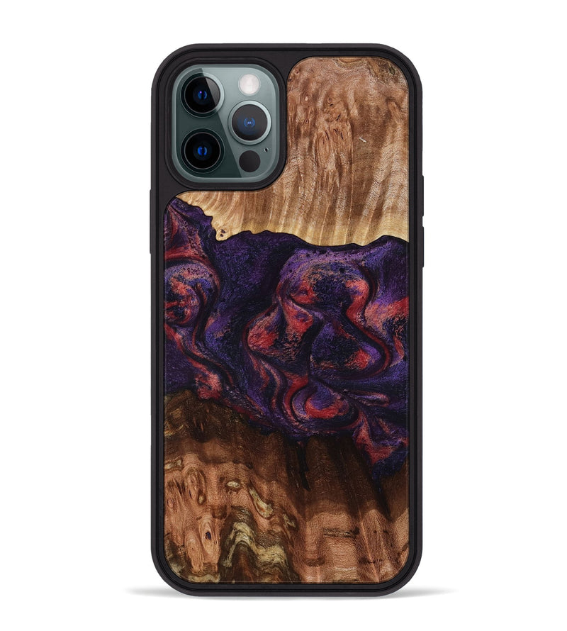 iPhone 12 Pro Max Wood Phone Case - Jacklyn (Red, 801653)