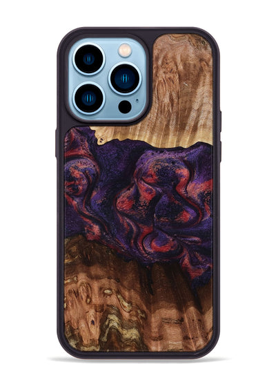 iPhone 14 Pro Max Wood Phone Case - Jacklyn (Red, 801653)