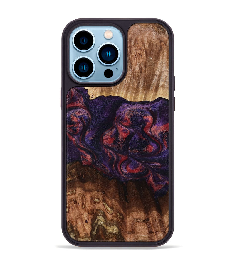 iPhone 14 Pro Max Wood Phone Case - Jacklyn (Red, 801653)