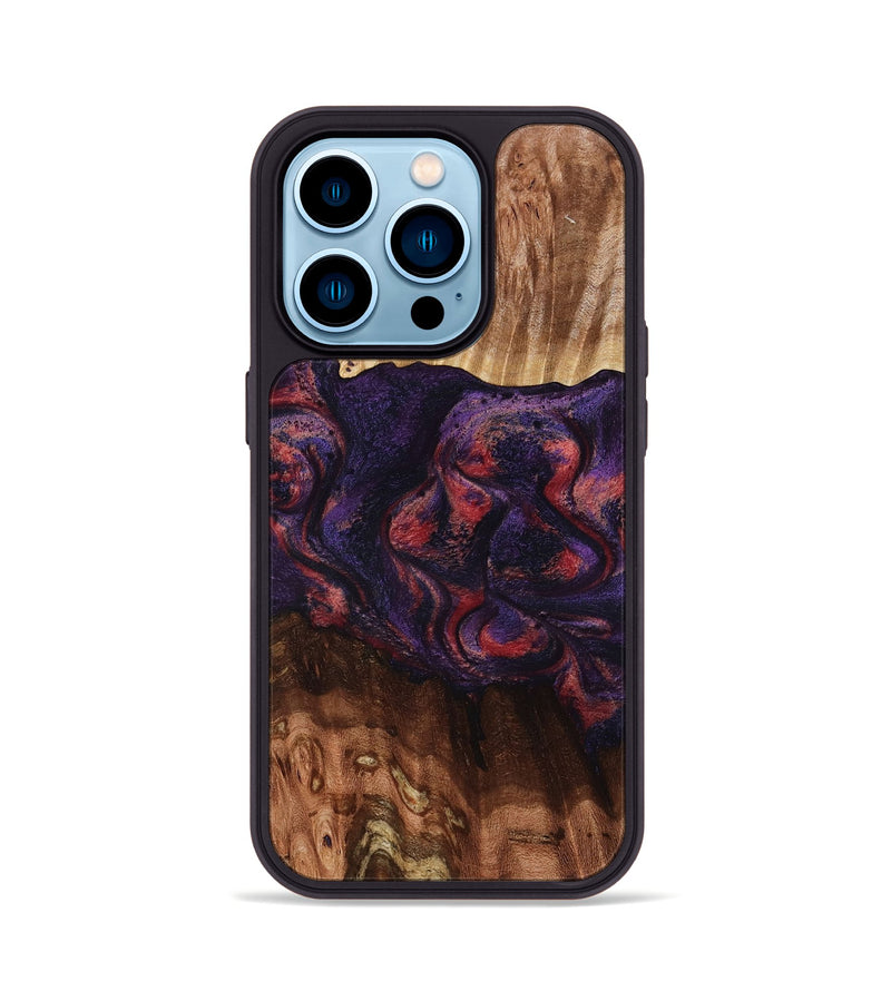 iPhone 14 Pro Wood Phone Case - Jacklyn (Red, 801653)