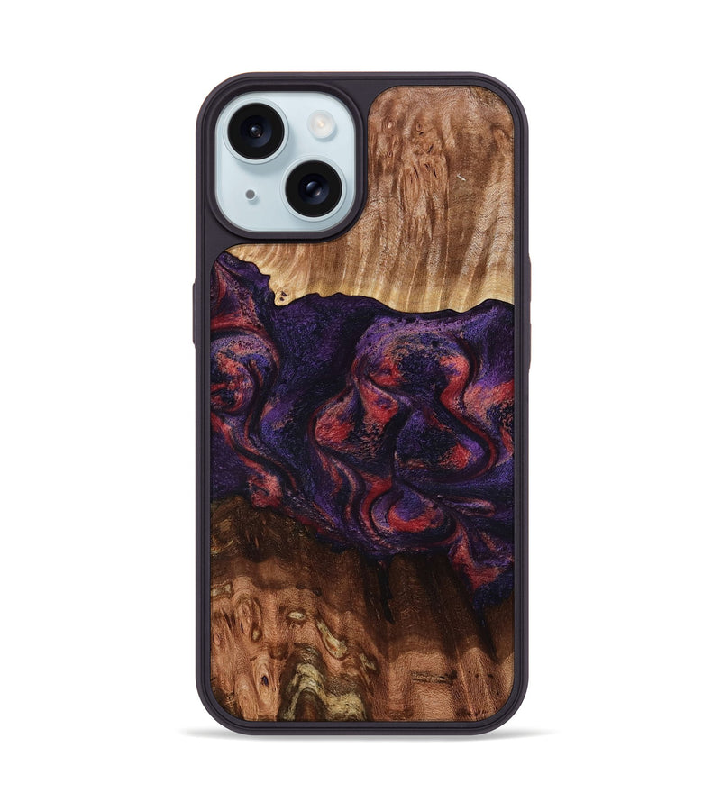 iPhone 15 Wood Phone Case - Jacklyn (Red, 801653)