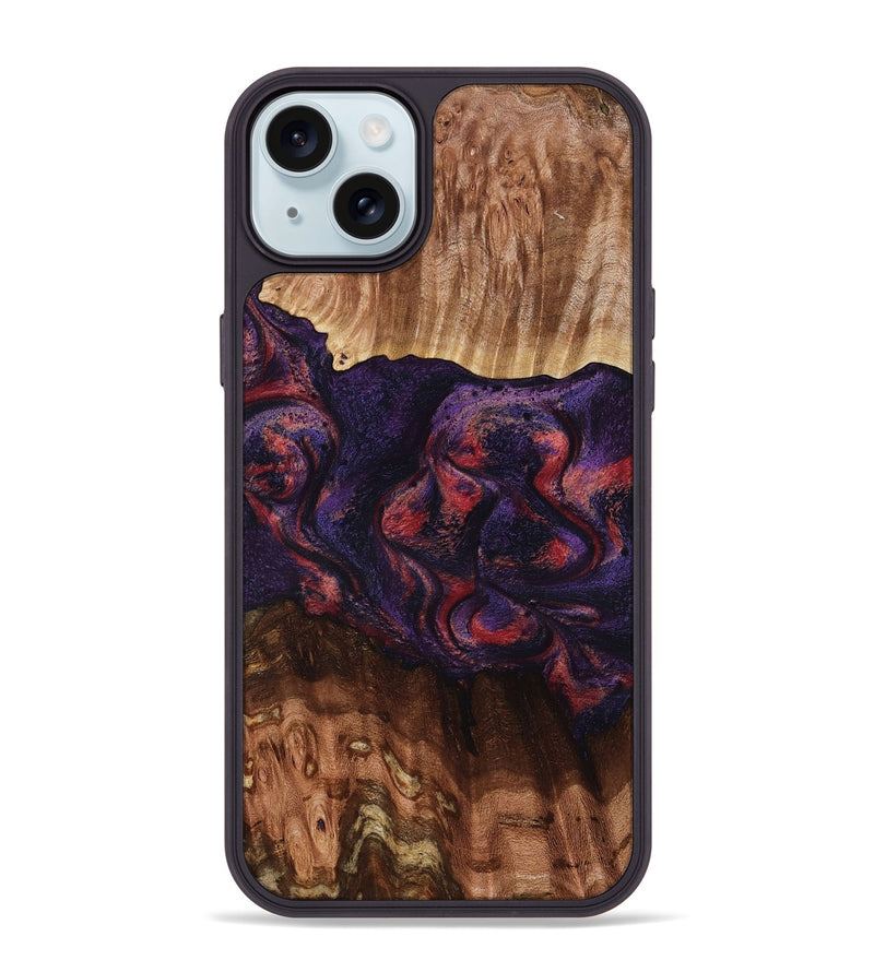 iPhone 15 Plus Wood Phone Case - Jacklyn (Red, 801653)