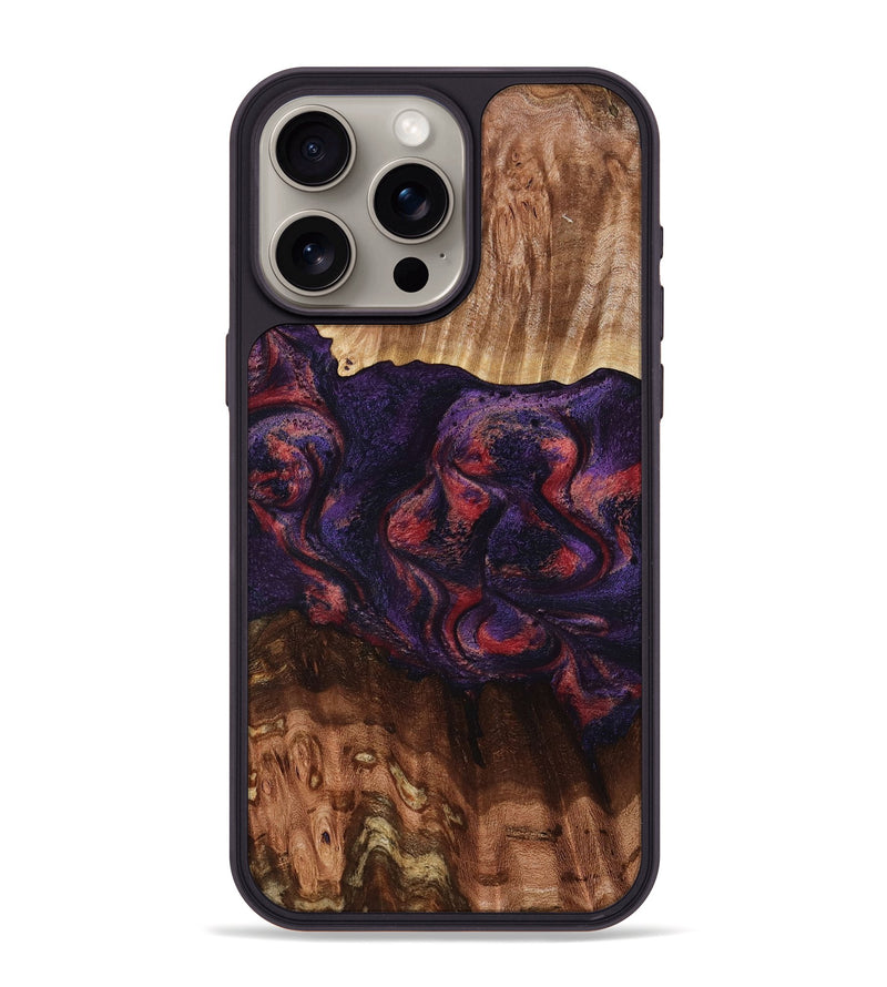 iPhone 15 Pro Max Wood Phone Case - Jacklyn (Red, 801653)