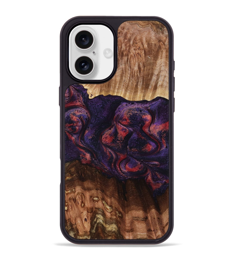 iPhone 16 Plus Wood Phone Case - Jacklyn (Red, 801653)