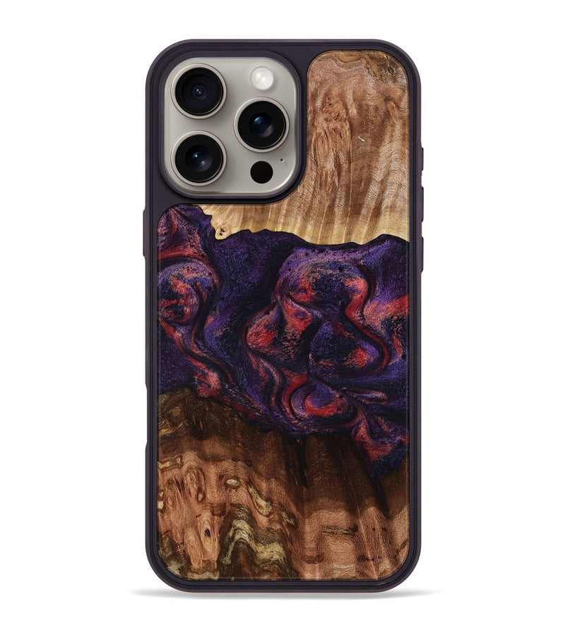 iPhone 16 Pro Max Wood Phone Case - Jacklyn (Red, 801653)